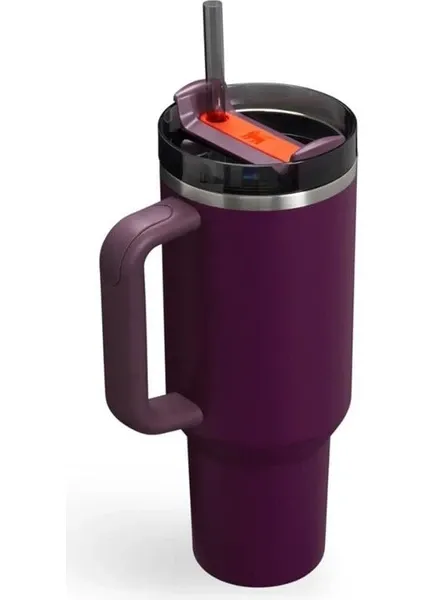 Stanley Quencher Pipetli Termos Bardak 1,18 lt Koyu Mor