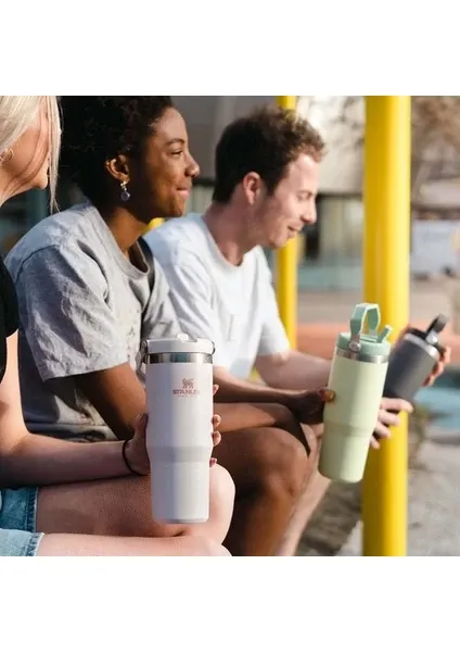 Stanley The Iceflow Flip Straw 0.89 lt Pipetli Termos Bardak Açık Pembe