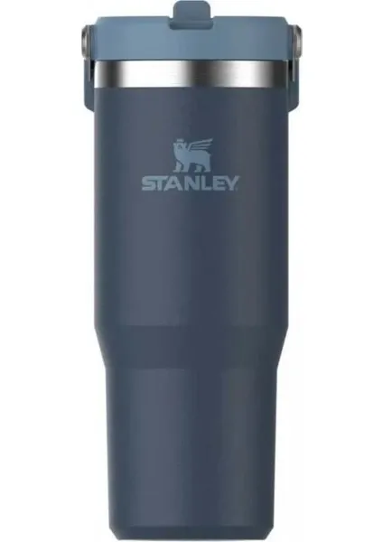 Stanley The Iceflow Flip Straw 0.89 lt Pipetli Termos Bardak Koyu Mavi