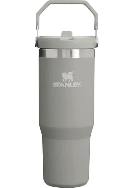 Stanley The Iceflow Flip Straw 0.89 lt Pipetli Termos Bardak Açık Gri