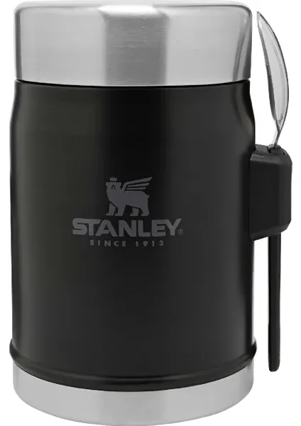 Stanley Legendary Klasik Vakumlu Paslanmaz Çelik Kaşıklı Yemek Termosu 0,40 lt Siyah