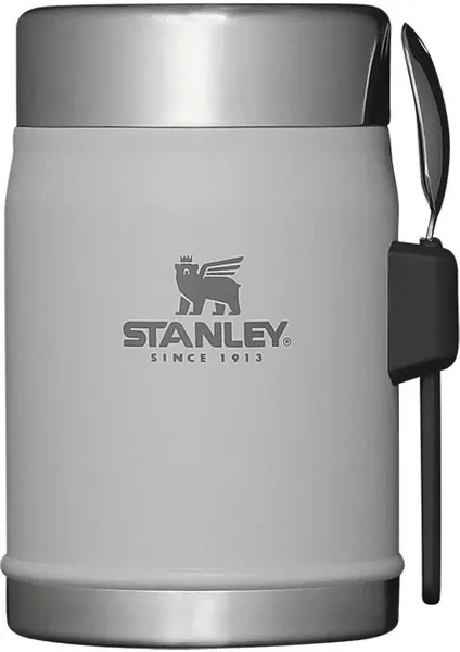 Stanley Legendary Klasik Vakumlu Paslanmaz Çelik Kaşıklı Yemek Termosu 0,40 lt Açık Gri