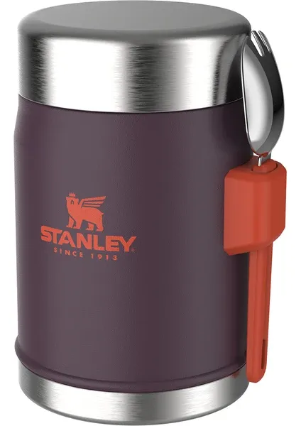 Stanley Legendary Klasik Vakumlu Paslanmaz Çelik Kaşıklı Yemek Termosu 0,40 lt Koyu Mor