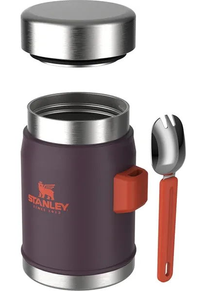 Stanley Legendary Klasik Vakumlu Paslanmaz Çelik Kaşıklı Yemek Termosu 0,40 lt Koyu Mor