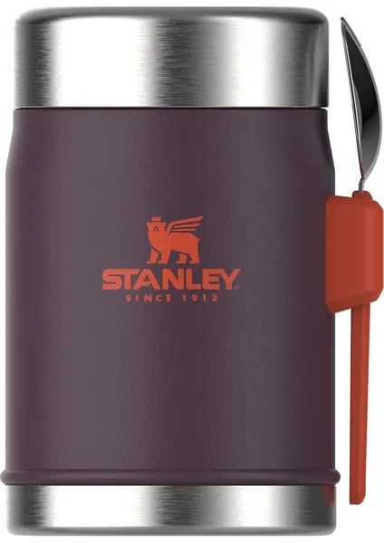 Stanley Legendary Klasik Vakumlu Paslanmaz Çelik Kaşıklı Yemek Termosu 0,40 lt Koyu Mor