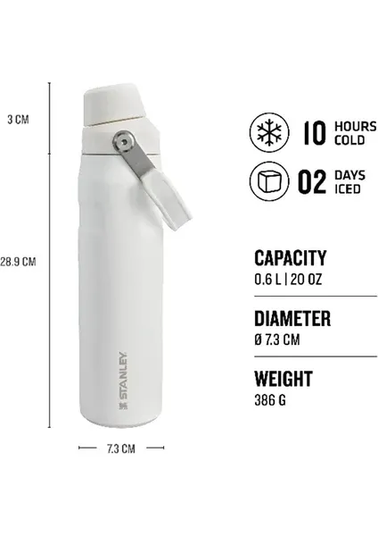 Stanley The Aerolight Iceflow Soğuk Su Termosu 0,60 lt Beyaz