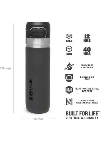Stanley The Quick Flip Çelik Termos 0,7 lt Füme