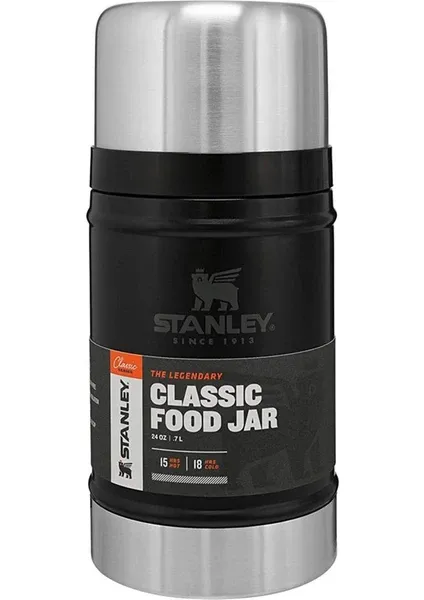 Stanley Legendary Klasik Vakumlu Paslanmaz Çelik Yemek Termosu 0,7 lt Siyah