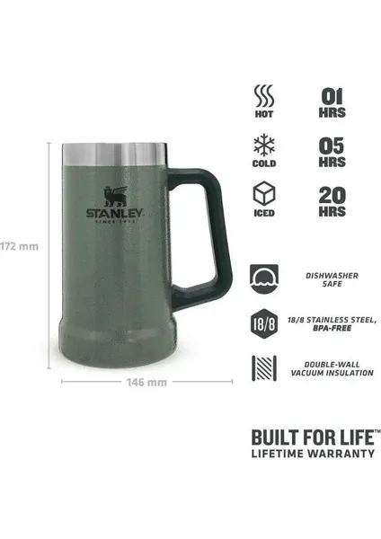 Stanley Adventure Vakumlu Termos Bardak 0,7 lt Yeşil