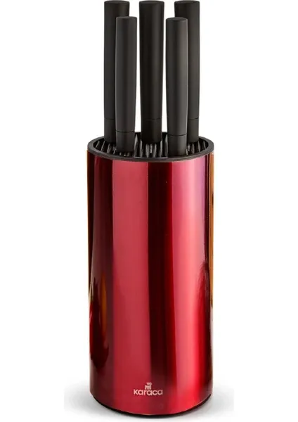 Karaca Oscar Red 6 Parça Standlı Bıçak Seti