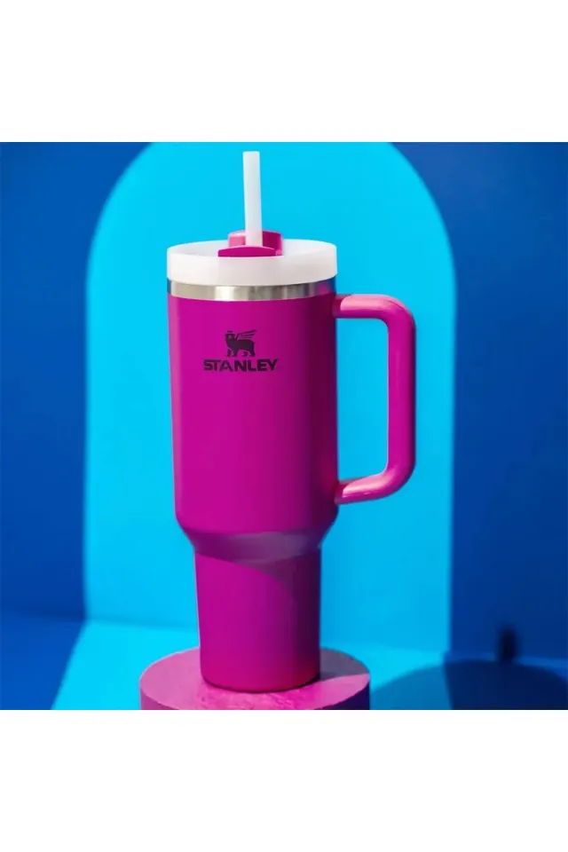 Stanley Quencher Pipetli Termos Bardak 1,18 lt Koyu Fuşya