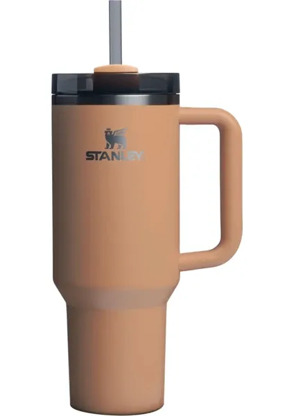 Stanley Quencher Pipetli Termos Bardak 1,18 lt Koyu Kahverengi (Camel)