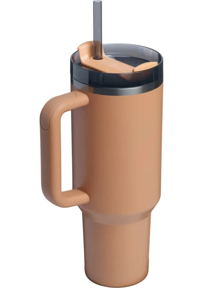 Stanley Quencher Pipetli Termos Bardak 1,18 lt Koyu Kahverengi (Camel)