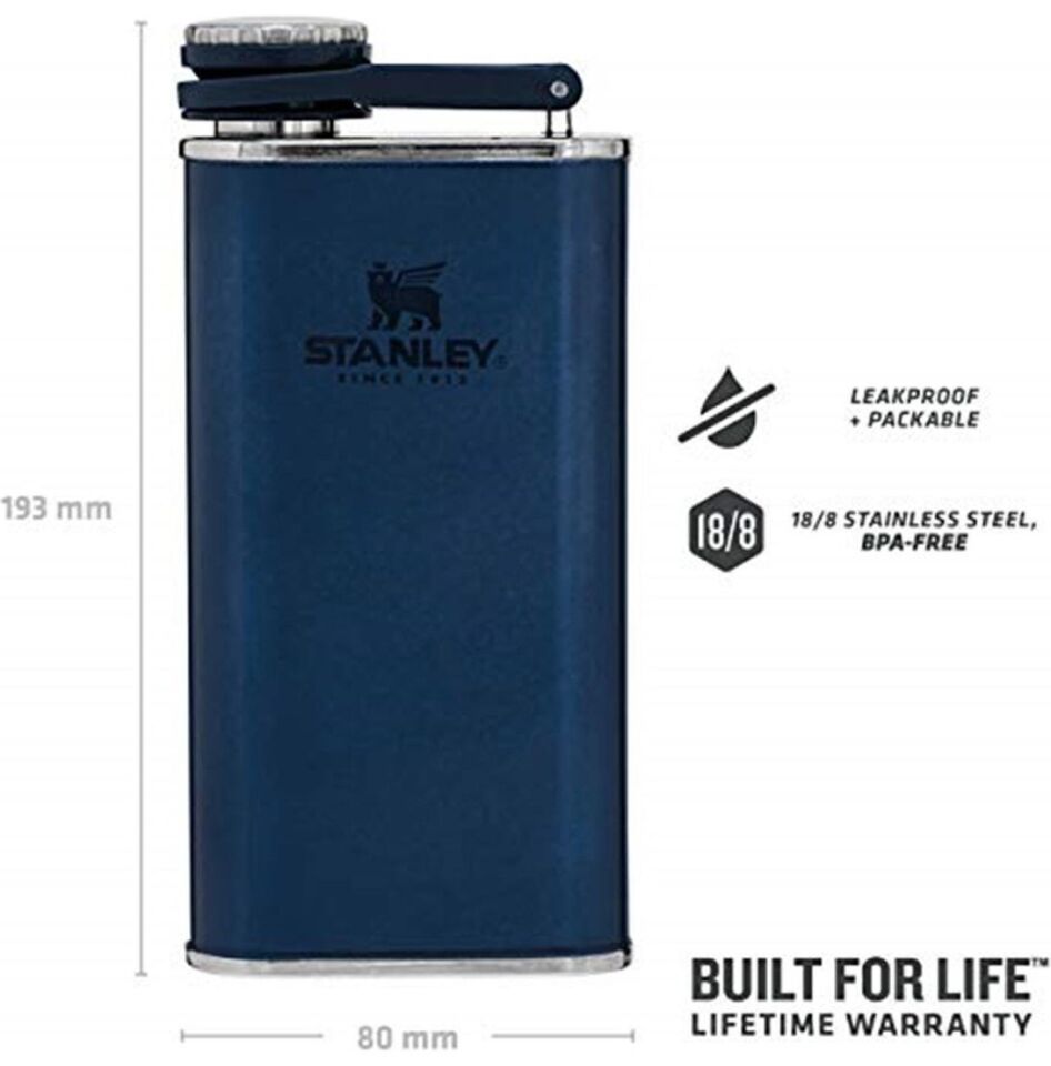 Yetişkin Klasik Paslanmaz Çelik Cep Matarası 0,23 Lt Lacivert