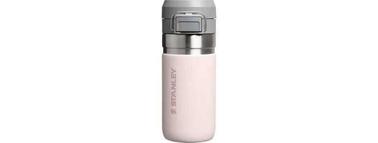 The Quick-Flip Water Bottle 0.47L / 16OZ Rose Quartz Termos Bardak