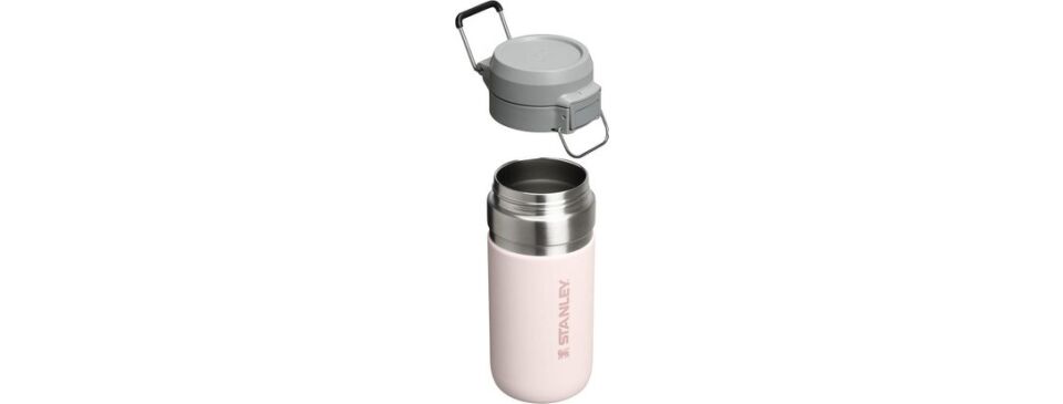 The Quick-Flip Water Bottle 0.47L / 16OZ Rose Quartz Termos Bardak