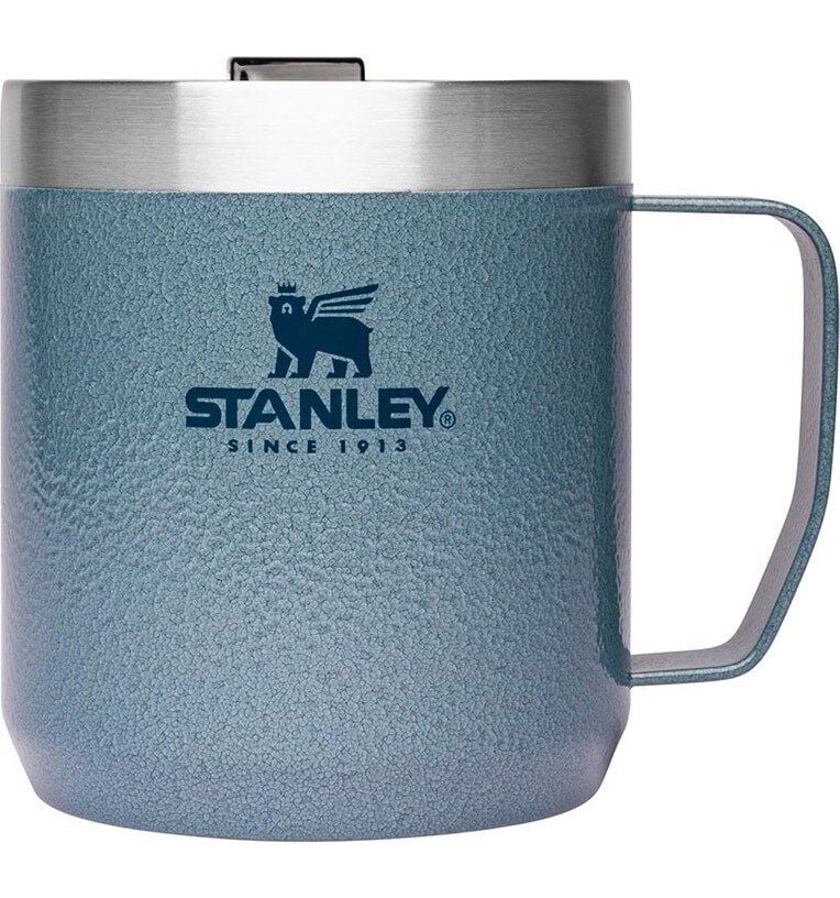 Klasik Paslanmaz Çelik Termos Kamp Bardak 0.35 LT Açık Mavi