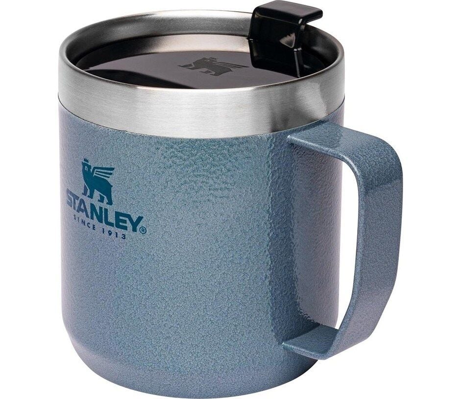 Klasik Paslanmaz Çelik Termos Kamp Bardak 0.35 LT Açık Mavi