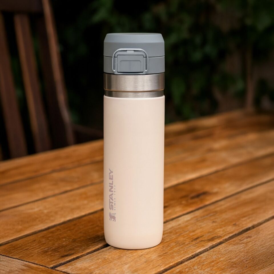 The Quick Flip Paslanmaz Çelik Termos 0.7 Litre Pudra Renk