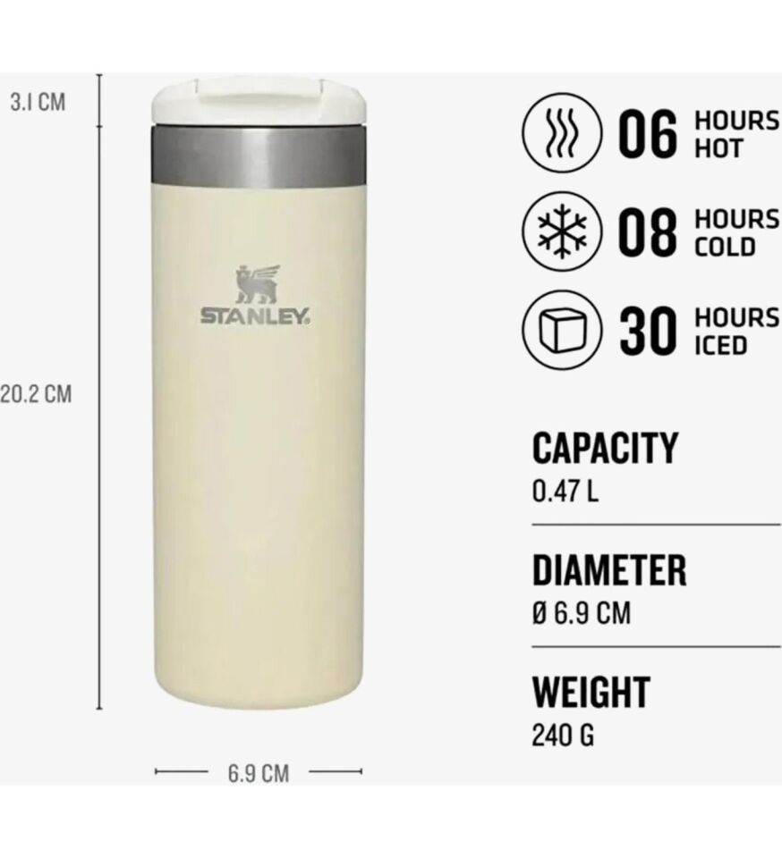 The AeroLight Transit Mug .47L 16oz Krem Termos