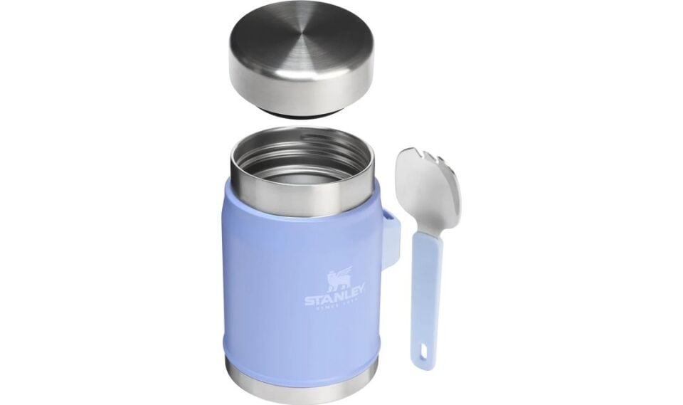 Klasik Paslanmaz Çelik Yemek Termosu Kaşıklı 0, 40 Lt  Lila