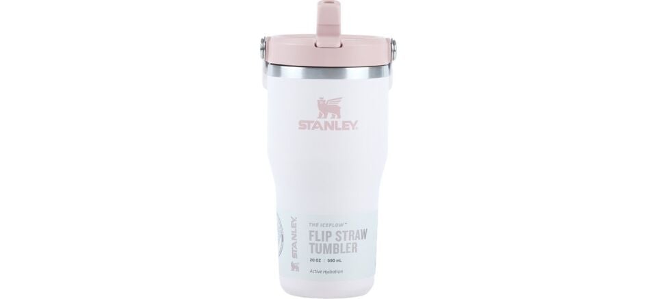 The Iceflow Flip Straw Pembe Termos 0,6l Pudra Pembe