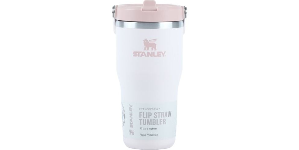 The Iceflow Flip Straw Pembe Termos 0,6l Pudra Pembe