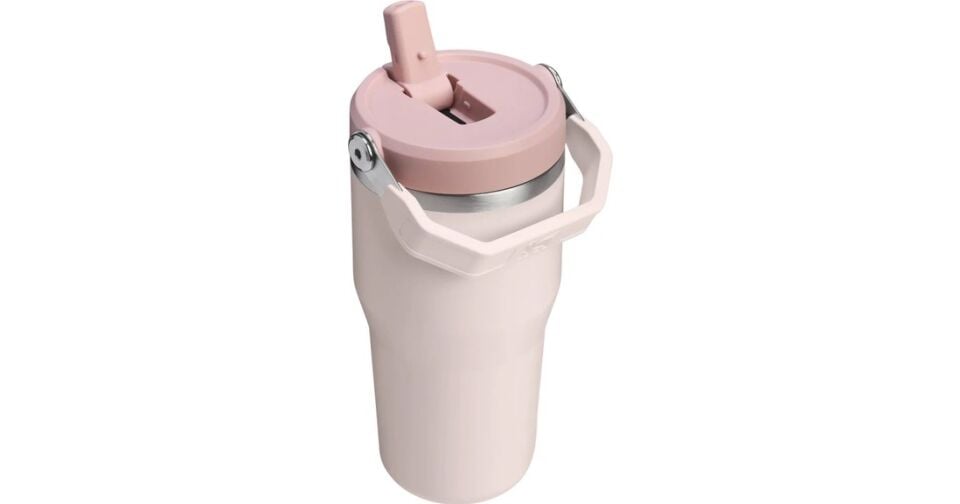 The Iceflow Flip Straw Pembe Termos 0,6l Pudra Pembe