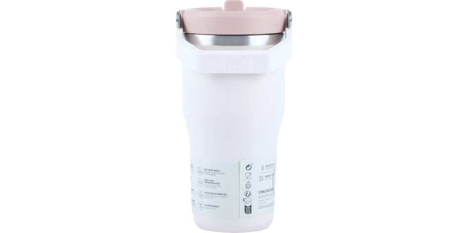 The Iceflow Flip Straw Pembe Termos 0,6l Pudra Pembe