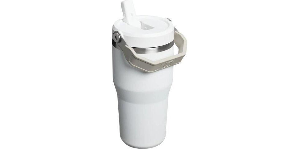 The Iceflow Flip Straw Pipetli Termos Bardak 0,60 LT Beyaz