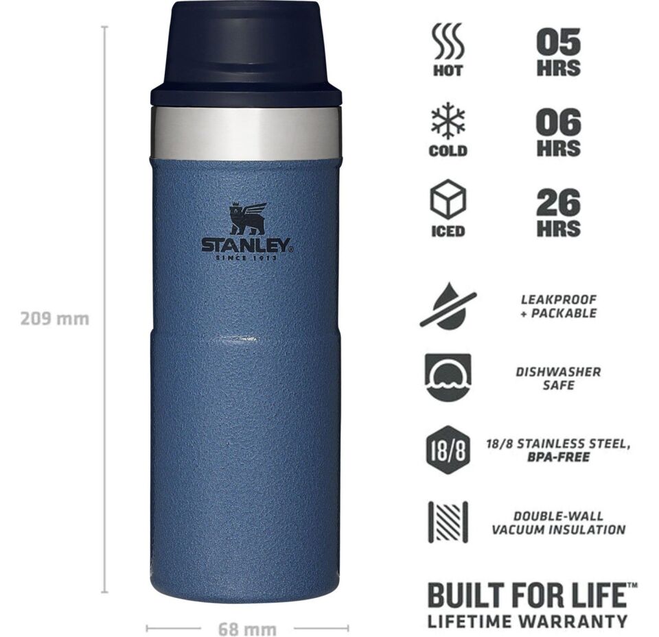 Klasik Trigger-Action Termos Bardak 0.35 Lt Mavi