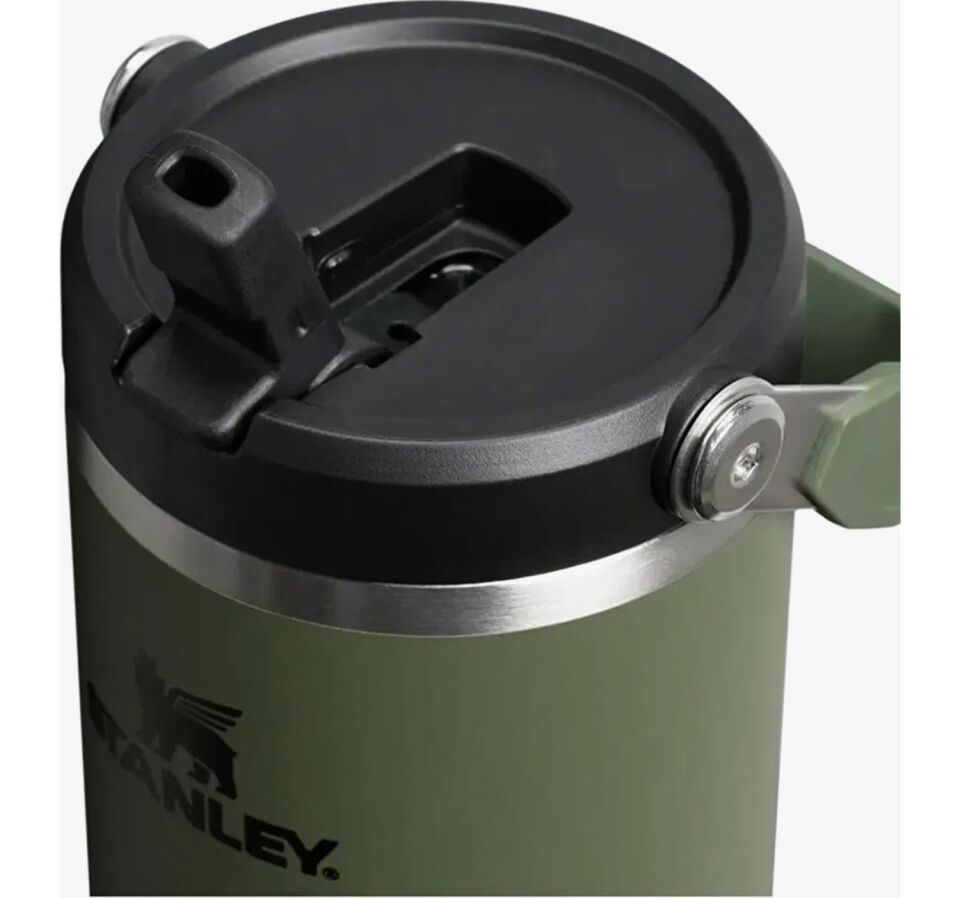 The Iceflow Flip Straw Pipetli Termos Bardak 0,89 LT Haki