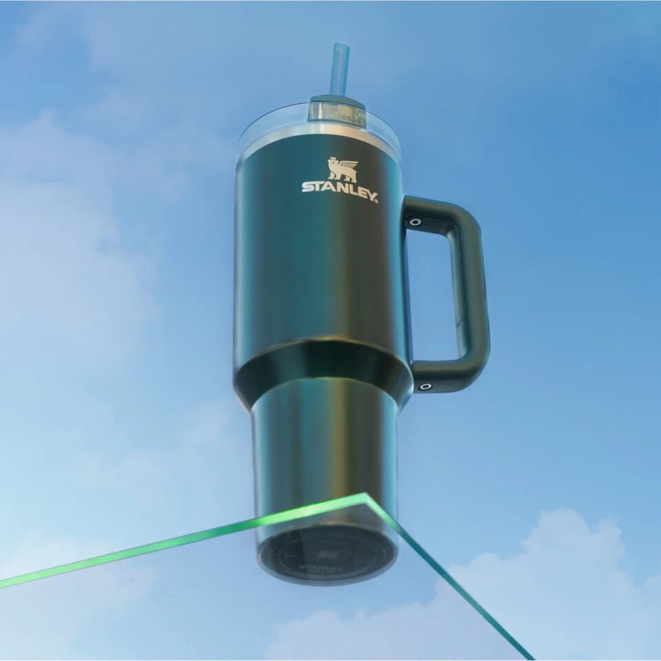 The Glow Quencher H2.0 Flowstate™ Tumbler | 40 Oz (1,18 L) Pipetli Termos  Glow Yeşil