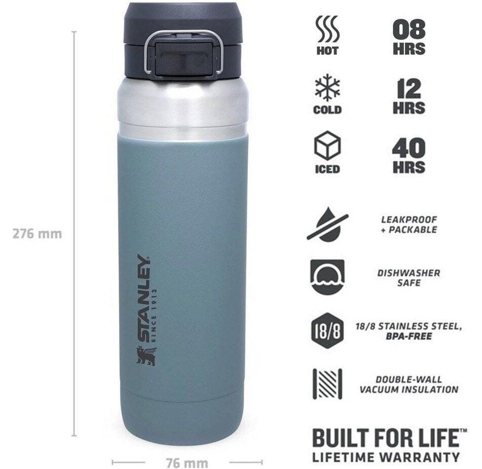Stanley The Quick Flip Çelik Termos 0,7 lt Açık Mavi